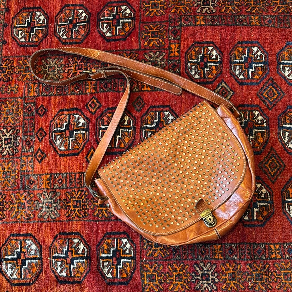 Patricia Nash Studded Saddle Bag